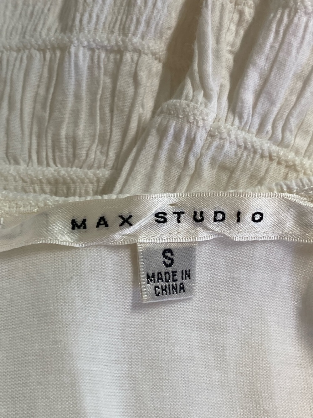 Max Studio Womens Size S Pullover White Cotton Summer Fit Flare Mini Dress - Picture 4 of 10